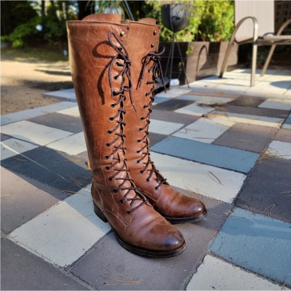 frye melissa lace up boots